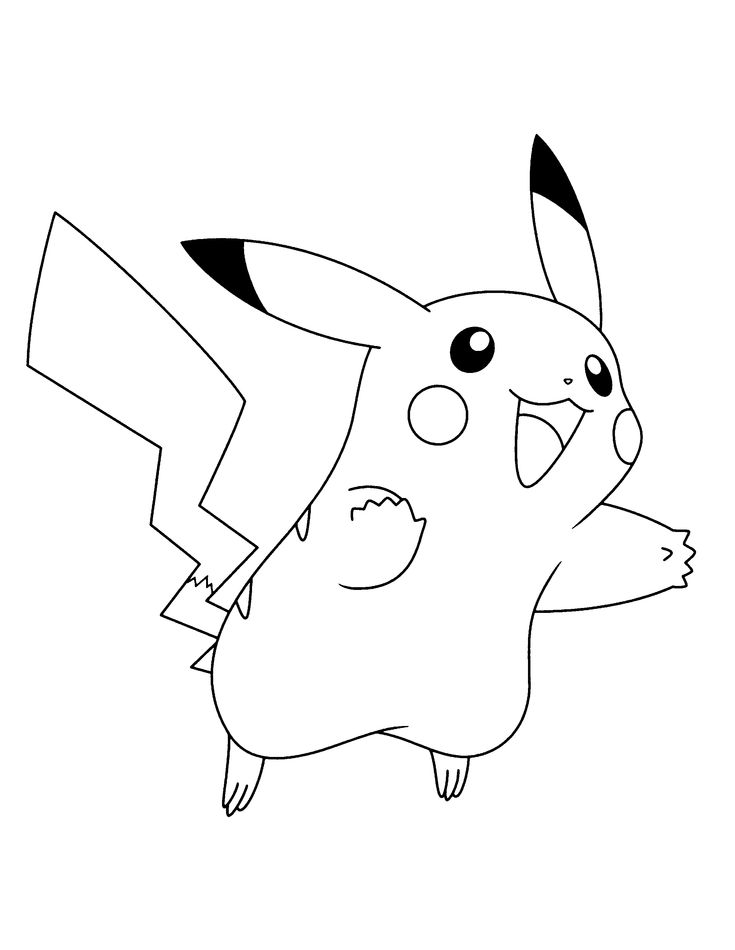 free printable pikachu coloring pages for kids