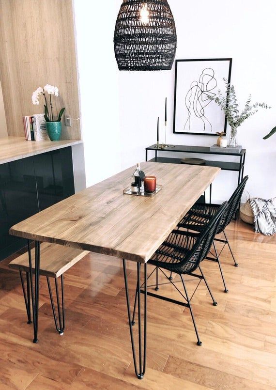 Dining Table Reclaimed Wood Parsons Kitchen Table 60x30 French