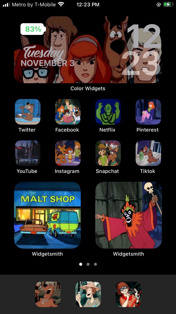 Scooby Doo Ios14 Home Screen Iphone Cartoon Homescreen Iphone Wallpaper App