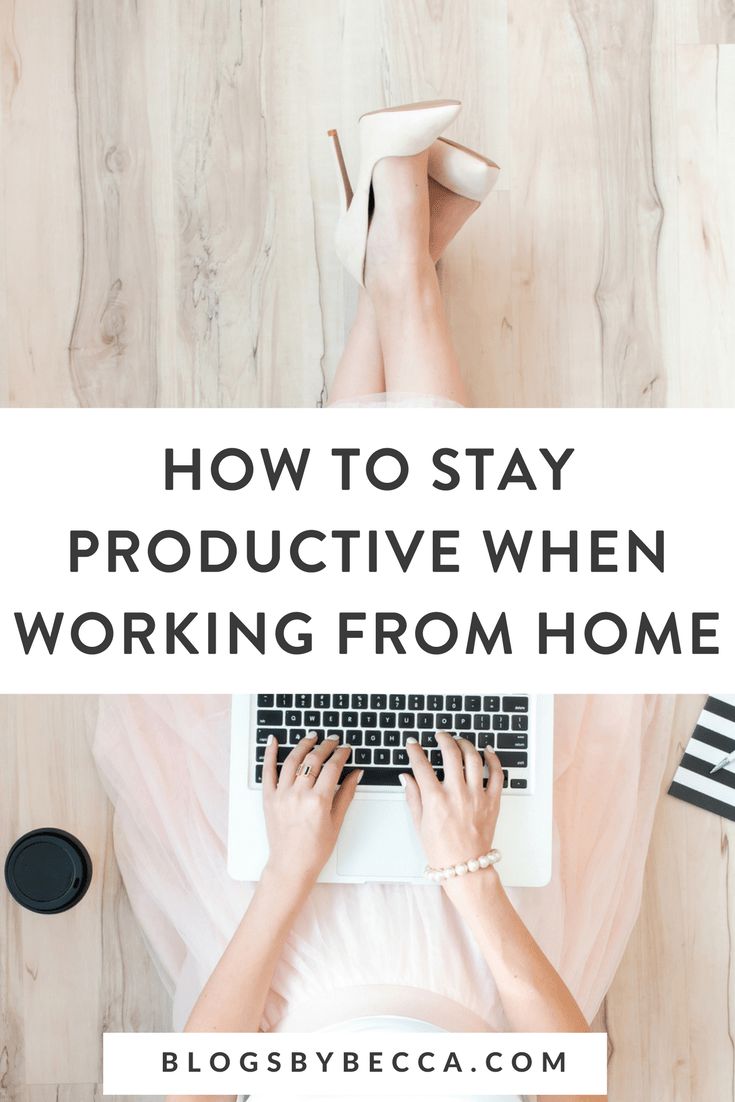 How to Stay Productive When Working From Home! Click for tips to stay productive while you work from home. #workfromhome, #productivity, #productivitytips