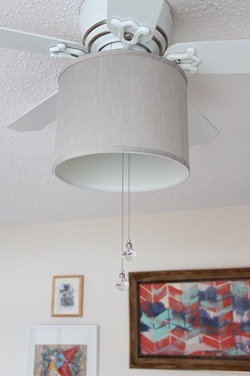 Add A Drum Shade To Your Ceiling Fan In 5 Minutes Home Sweet Add A Drum Shade To Your Ceiling Fan In 5 Minutes Home Sweet Pinterest And