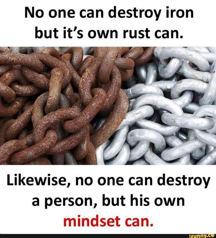 No One Can Destroy Iron But It S Own Rust Can A Likewise No One Can Destroy A Person But His Own Mindset Can In 2021 Mindset Destroyed Iron