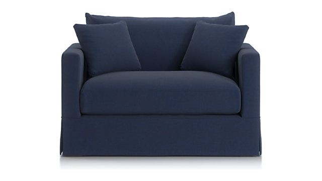 Willow Modern Slipcovered Twin Sleeper Sofa Reviews Crate And Willow Modern Slipcovered Twin Sleeper