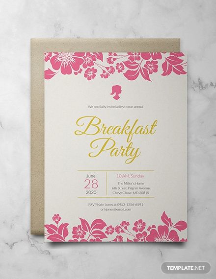 Free Ladies Breakfast Invitation Divine Invitations Templates