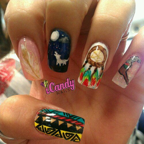 100 Best Native American Nails Images On Pinterest Make Up some may find this to be appropriation, if the owner of the nails isn't Native. The art is amazing, however. - 100 Best Native American Nails Images On Pinterest Make Up