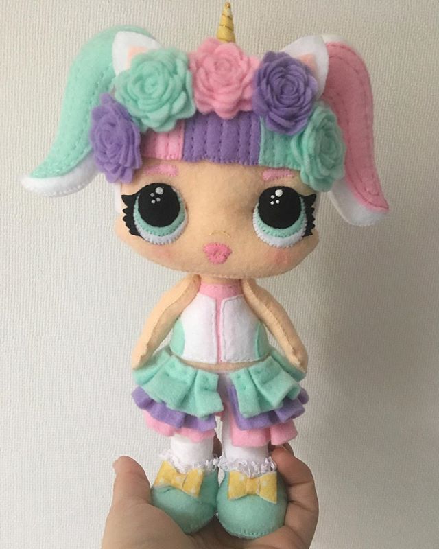 Tiny Lol Unicorn Lolsurprise Loldolls Loldollsurprise Lolsurprisechile Lolunicorn Lolsurpriseunicorn Hechoamano Hechoconamo Feltro Bonecas Artesanato