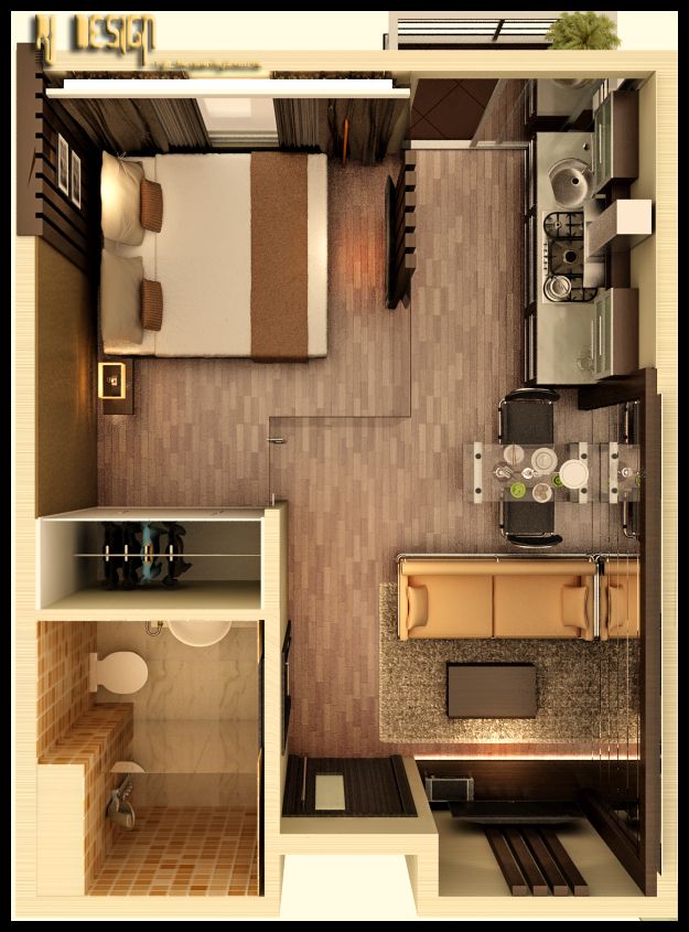 Apartment Ocean Park by ryb-benjamin | Studio apartment floor plans,  Apartment floor plans, Apartment layout
