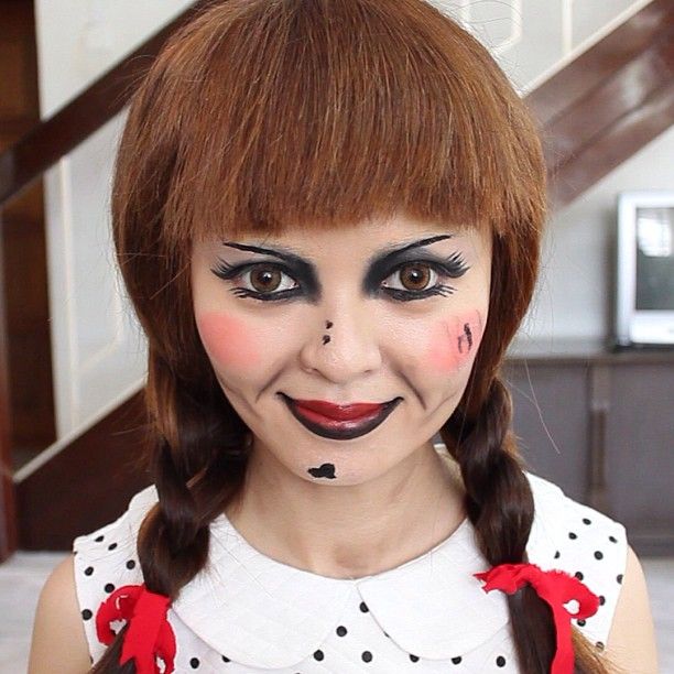 annabelle doll makeup halloween tutorial check out my channel here wwwyoutube - How To Make A Doll Costume For Halloween annabelle doll makeup halloween tutorial check out my channel here wwwyoutube - How To Make A Doll Costume For Halloween
