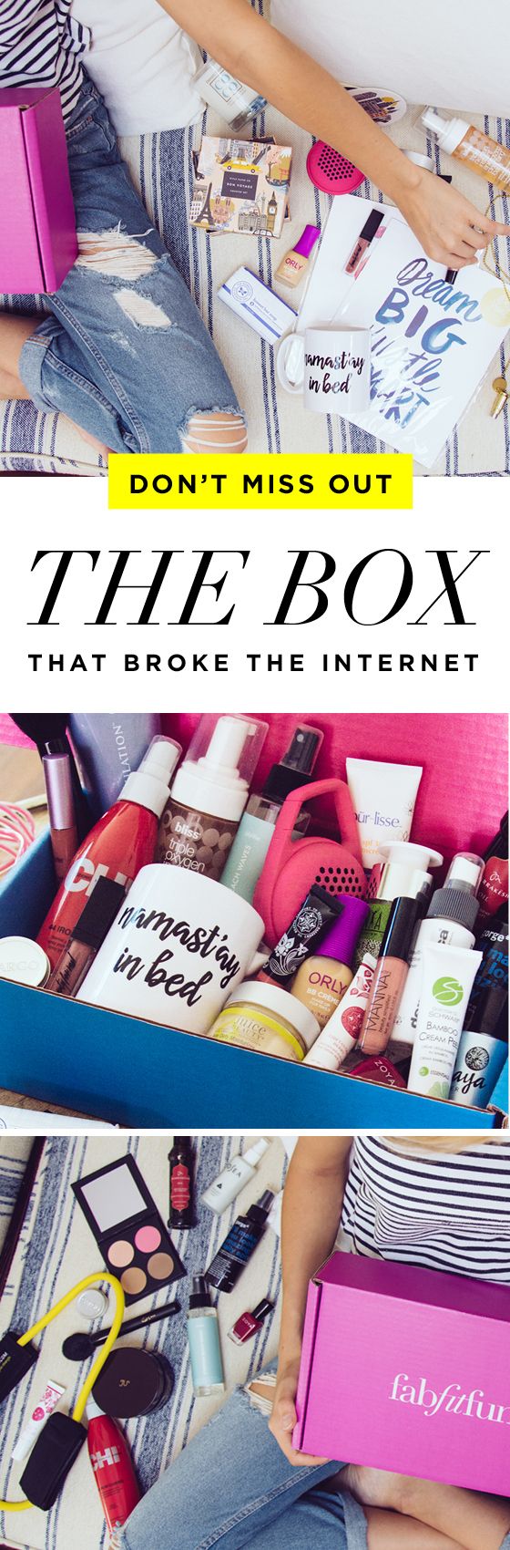 Have you tried the FabFitFun box? It's like a big surprise gift delivered to your doorstep each season. The box is stacked with premium, full-size beauty, fashion, and fitness products. Use code LEAVES to get your 1st box for $39.99 and see why we're the #1 full-size box!