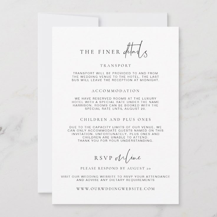 Estelle Minimalist Wedding Details Card Zazzle Wedding Invitation estelle-minimalist-wedding-details-card-zazzle-wedding-invitation