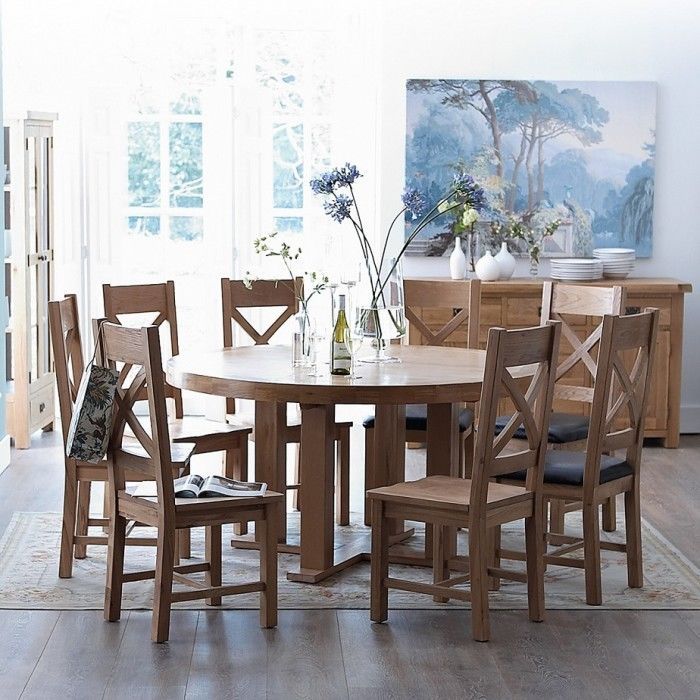 Oakham Round Dining Table Set And 6 Chairs Oak Sets Room Round Dining Table Sets, Wheat Ridge Used Furniture