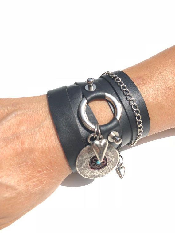 Leather Bracelets for Women Womens Leather Bracelet Leather | Etsy