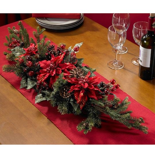 3ft Red Poinsettia Berry Centerpiece Michaels 3ft Red Poinsettia Berry Centerpiece Michaels