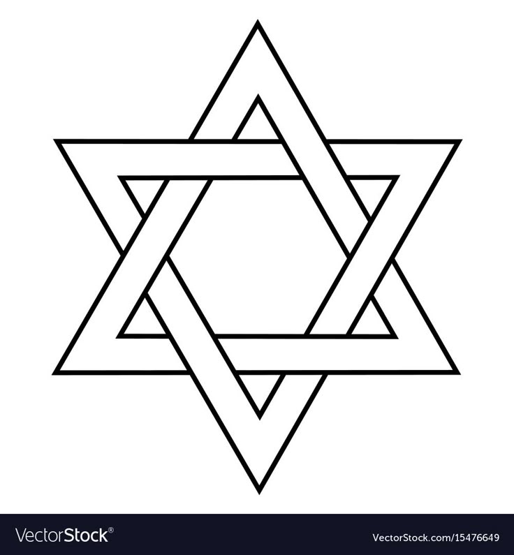 Star of david Royalty Free Vector Image VectorStock Side Tattoos