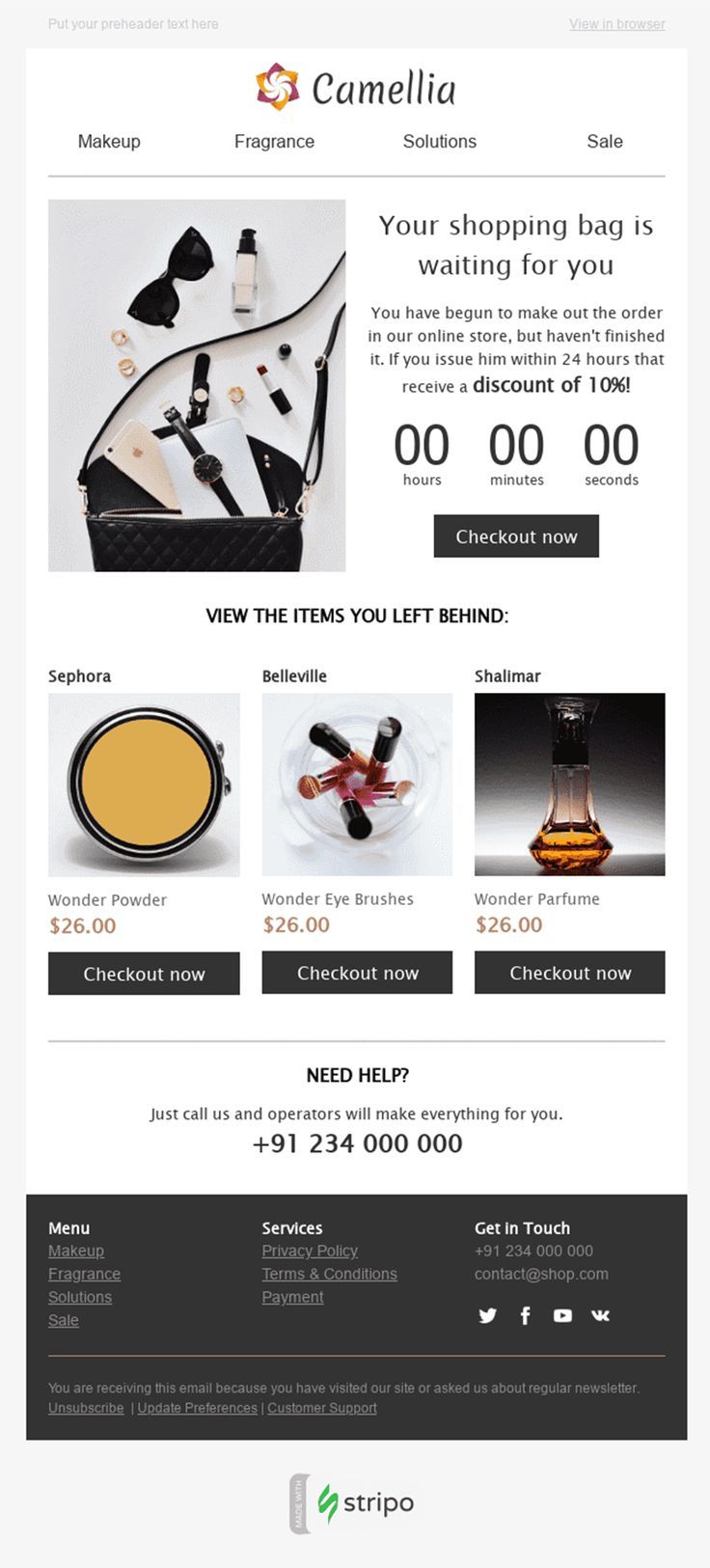 Abandoned Cart Email Template Email marketing design Email templates Abandoned Cart Email Template Email marketing design Email templates