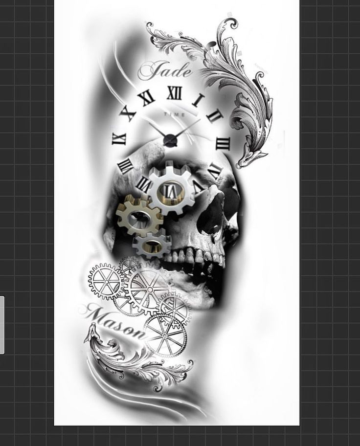 Half sleeve design done for a client #instaartist #skulltattoo #designer #inspir...