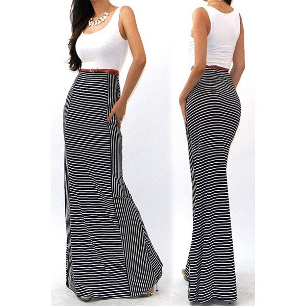 Spliced striped maxi dress Spliced striped maxi dress