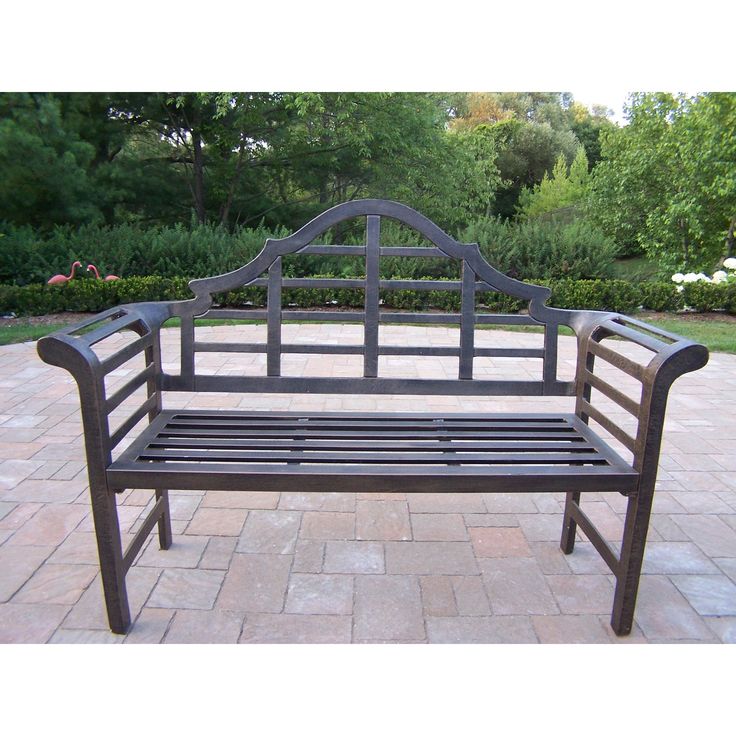 Oakland Living King Louis Cast Aluminum Lutyens Bench From Hayneedle Com Oakland Living King Louis Cast Aluminum Lutyens Bench From Hayneedle Com