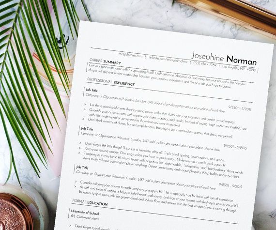 26 best Careerist Design Co Resume Templates images on Pinterest - ats resume template 26 best Careerist Design Co Resume Templates images on Pinterest - ats resume template