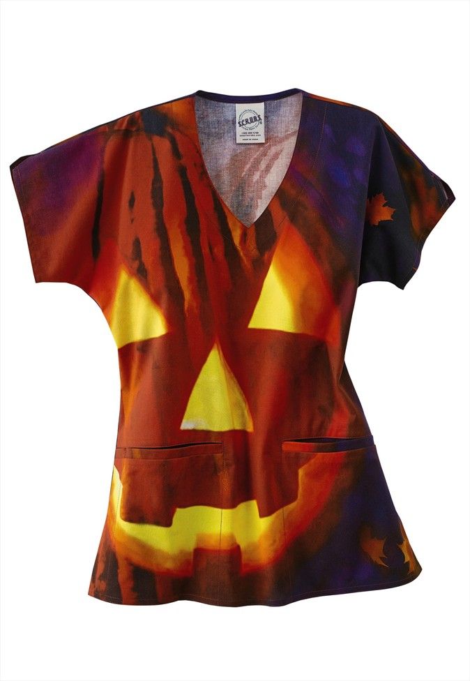 scrubs jack is back 2 pocket print scrub top scrubs and beyond halloween - Halloween Scrubs Uniforms scrubs jack is back 2 pocket print scrub top scrubs and beyond halloween - Halloween Scrubs Uniforms