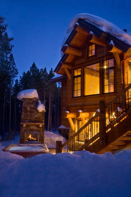 62 Best Snowy Hot Tub Wonderment Images On Pinterest Jacuzzi Hot Tub In The Snow With A Fireplace