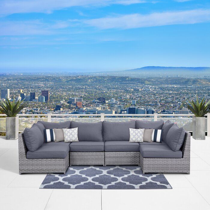 Sol 72 Outdoor Laron Patio Sectional With Cushions Wayfair Sofa Loveseat Wayfair Patio Sectional Sofa, Wayfair Outdoor Furniture Sectionals