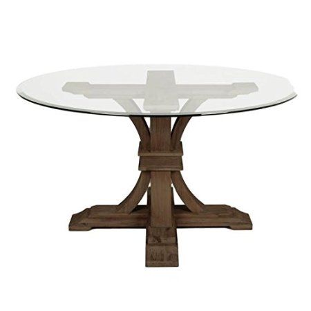 Robot Check Dining Table Glass Round Glass Round Dining Table, Round Glass Dining Table Pedestal Base