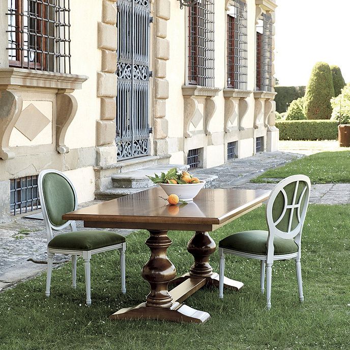 Tarvine Double Pedestal Dining Table European Inspired Home Furnishings Ballard Designs Tarvine Double Pedestal Dining Table, Double Pedestal Extending Dining Table