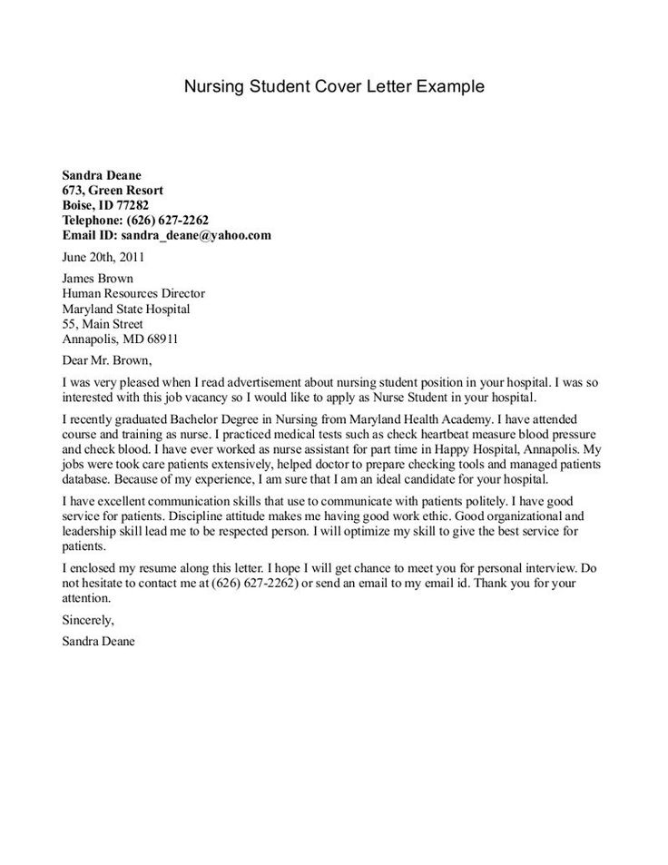 example resume cover letter