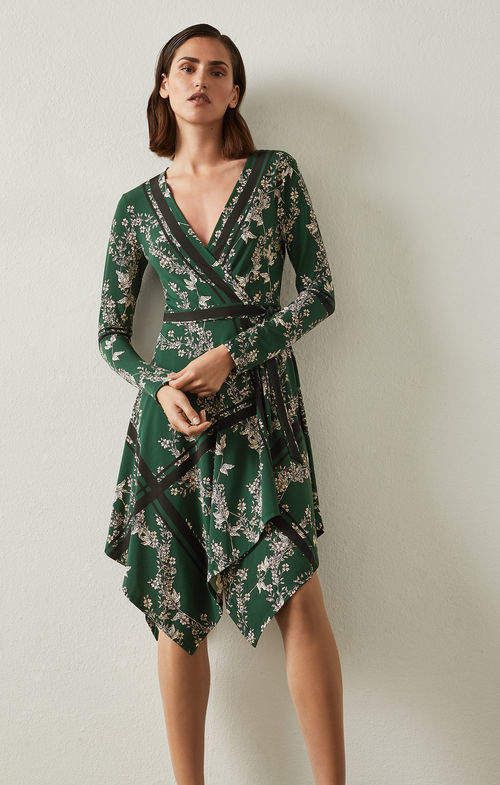 BCBGMAXAZRIA Isabella Asymmetrical Wrap Dress | Wrap dress, Inexpensive  dresses, Wrap dress floral
