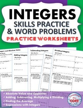 Math homework help integers