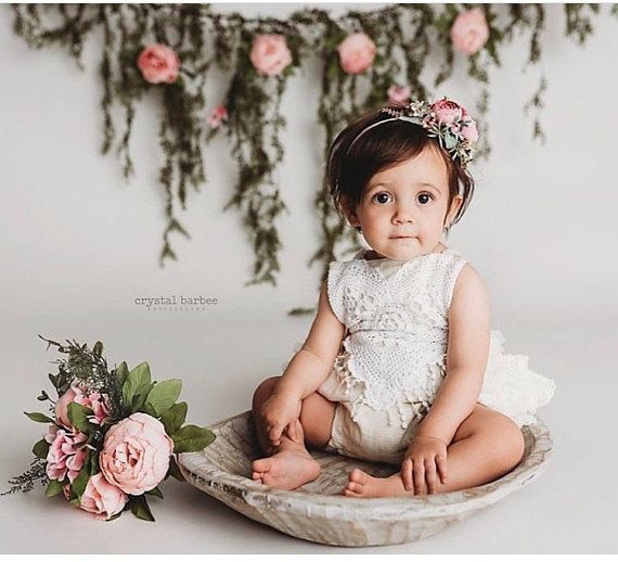 Pink cake smash romper Girls birthday romper6 month birthday romper