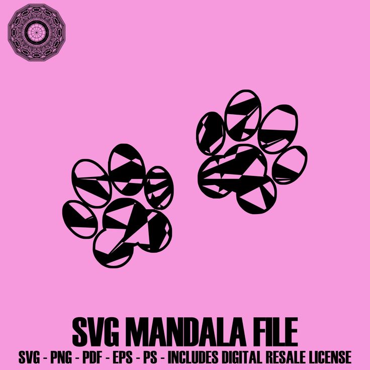 Download Dog Paws Svgs Files Mandala Vector Mandala DXF | Mandala ...
