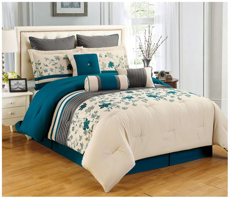Best 25+ Teal Comforter Ideas On Pinterest Grey And Teal Bedding 9 Piece Queen Selene Teal and Beige Comforter Set - Best 25+ Teal Comforter Ideas On Pinterest Grey And Teal Bedding