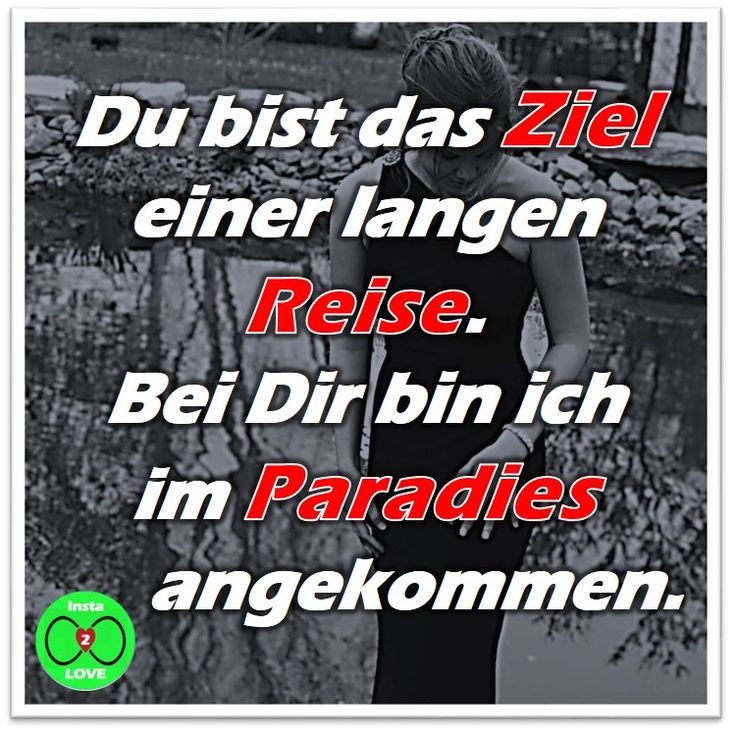 Spruch Du bist das Ziel einer langen Reise. Bei Dir bin ich im