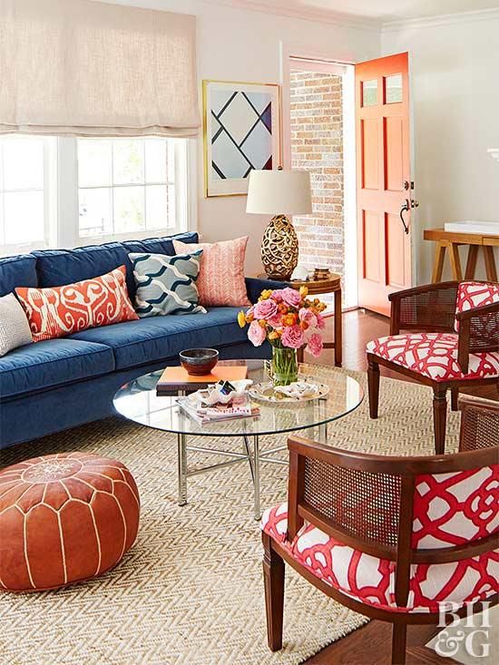 23 Gorgeous Complementary Color Schemes Blue Sofas Living Room Living Room Color Schemes Blue Sofa Living