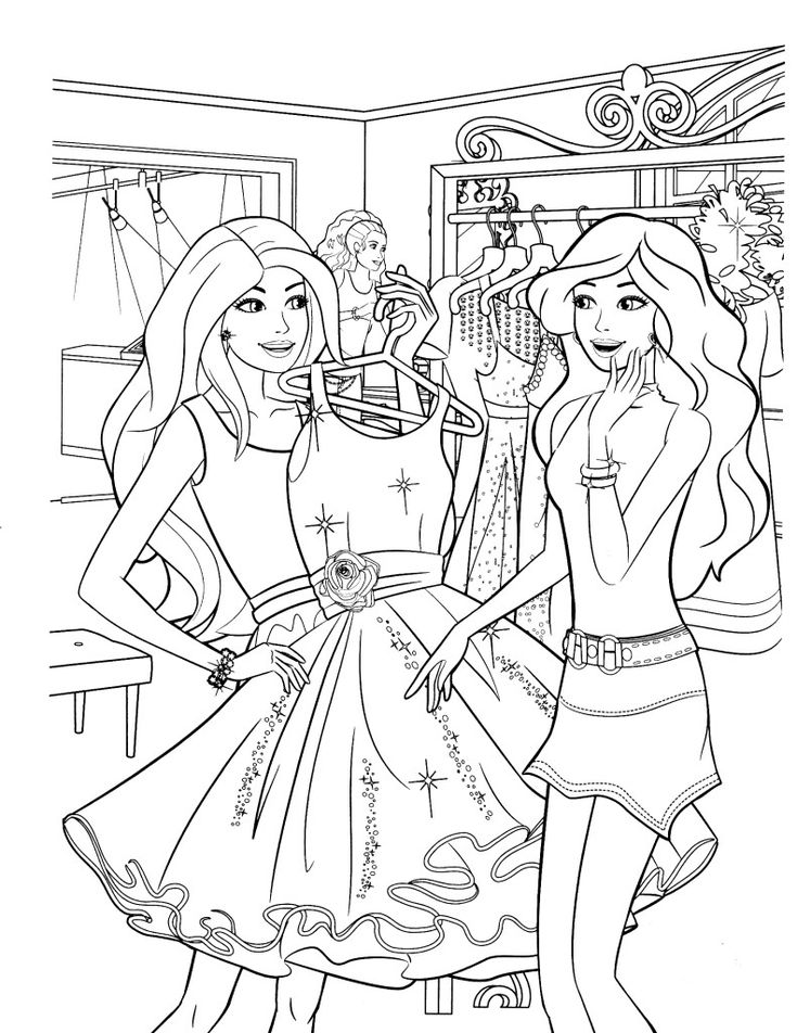 barbie rock star coloring pages