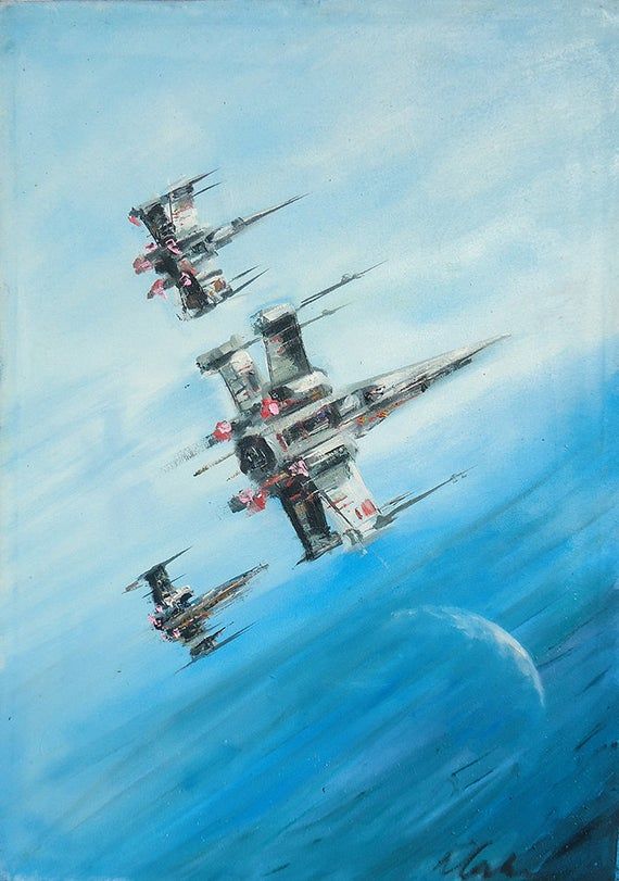 X-Wing Fighter Canvas Print Fan Art by Naci Caba