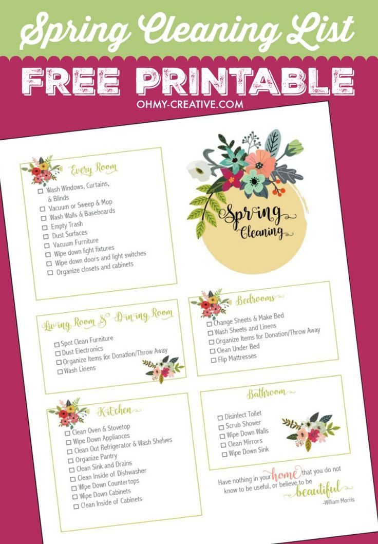 81 best Free Cleaning Printables images on Pinterest Cleaning - spring cleaning checklist 81 best Free Cleaning Printables images on Pinterest Cleaning - spring cleaning checklist