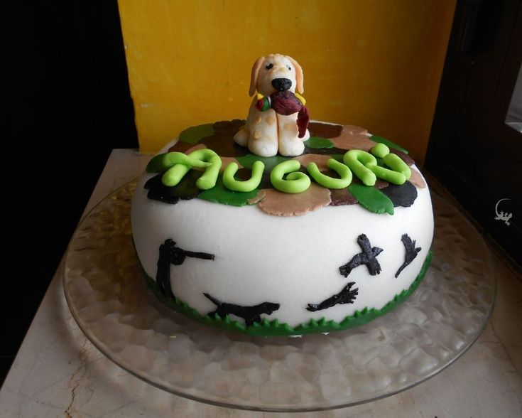 Torta Di Compleanno Con Cane Da Caccia / Cartolelya | Torte Di Compleanno, Torte, Torta A Tema