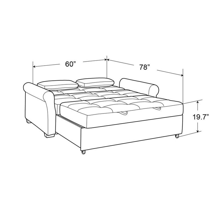 Serta Haiden Queen Sofa Bed, Gray Queen size sofa bed