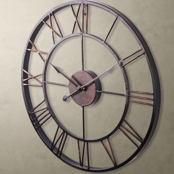 Hottest Extra Large Vintage Style Statement Metal Wall Clock 20 30 Vintage Wall Clock Country Wall Clock Large Wall Clock