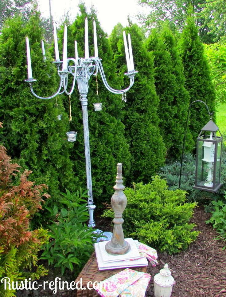 Rustic Refined How To Make An Outdoor Candlelier Chandelier Diy Yard Art Outdoor Chandelier Diy Yard Art, Making A Rustic Outdoor Chandeliers