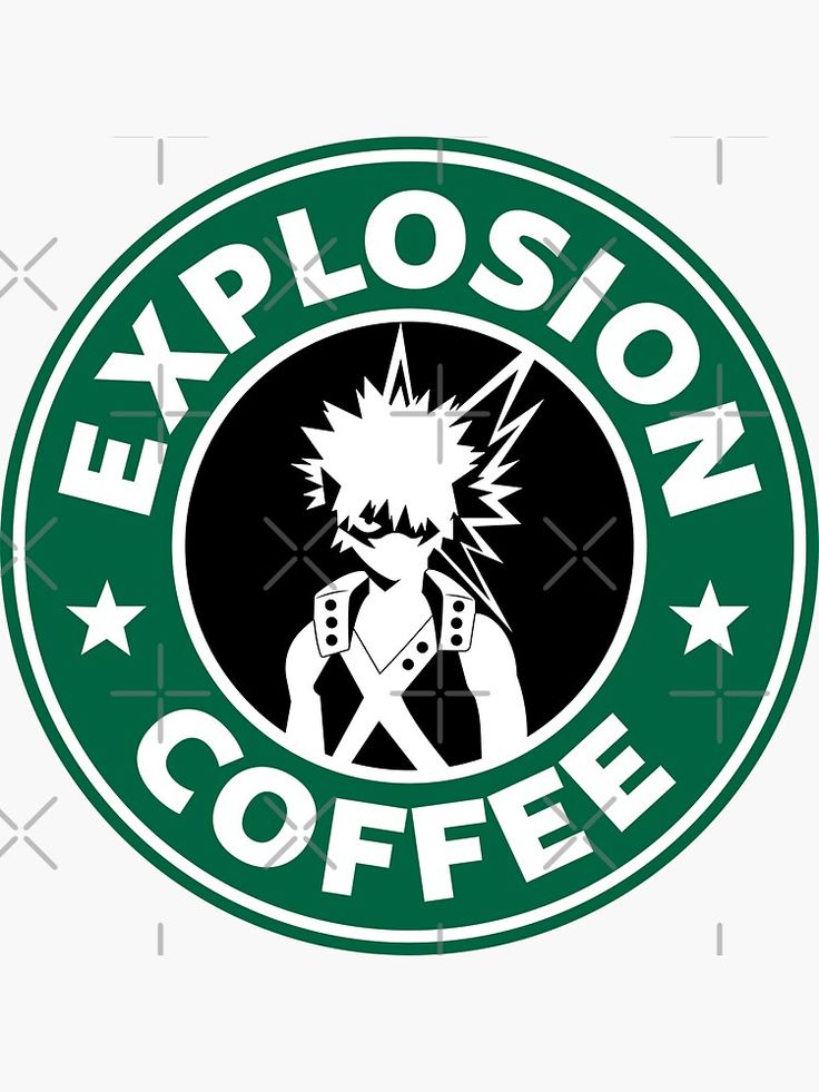 explosion coffee bakugo sticker by kizographer