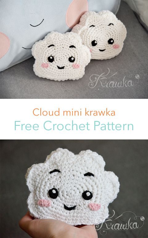 Cloud Mini Krawka Free Crochet Pattern #pillow #crafts #crochet #diy #homedecor … Cloud Mini Krawka Free Crochet Pattern #pillow #crafts #crochet #diy #homedecor …