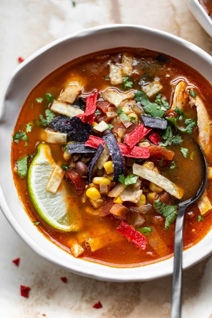 Easy 30 Minute Homemade Chicken Tortilla Soup Recipe Mexican