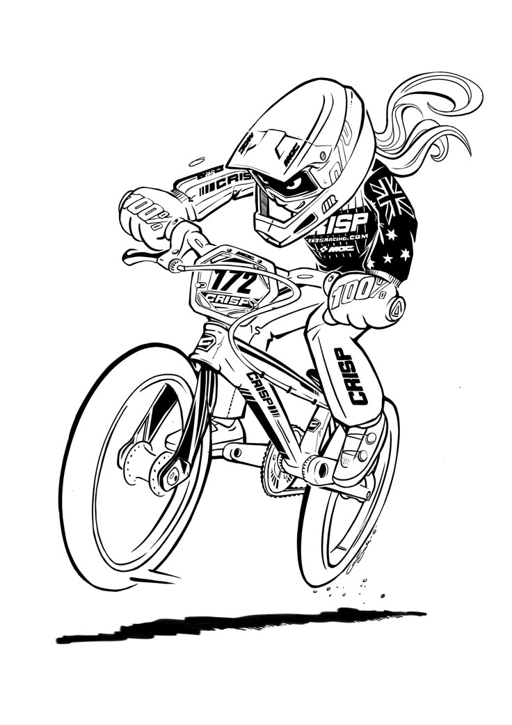 BMX Illustration by Cam Small | Cycling art, Bike art, Bmx