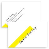 Want people to give you a second look? This card will tilt them in your direction! It’s a case of ‘same but different’ – your name and contact details, but with the added intrigue of seeing you from a slightly different angle. (Which translates from a visual aesthetic into how they view you and your business in real life.)