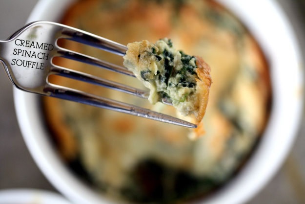 creamed spinach souffle