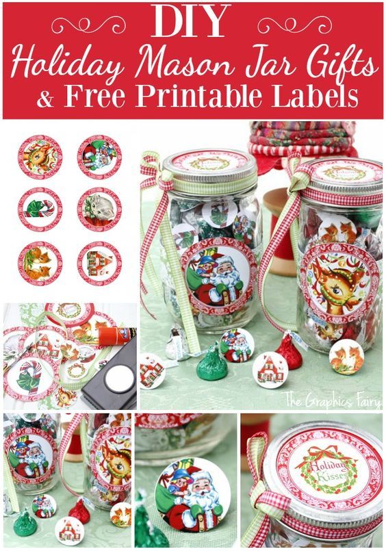 Printable Candy Jar Labels for the Holidays | Christmas mason jar labels, Candy jar labels ...